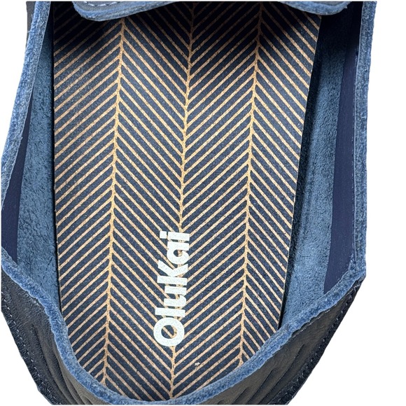 OluKai Kakaha Nia Men's Leather Navy Slip On Loafers Shoes Size 12 - Picture 8 of 8
